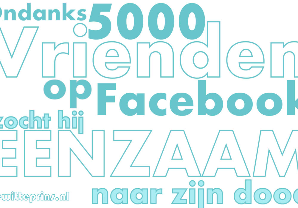 Ondanks 5000 vrienden op Facebook zocht hij eenzaam naar zijn dood. Over vereenzaming in contact.