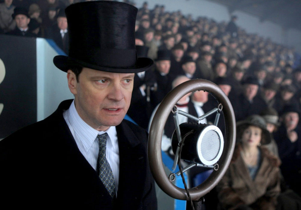Colin Firth in speelt op indrukwekkende wijze de stotterende Koning George VI die zijn spreekangst en paniek moest overwinnen in The Kings Speech