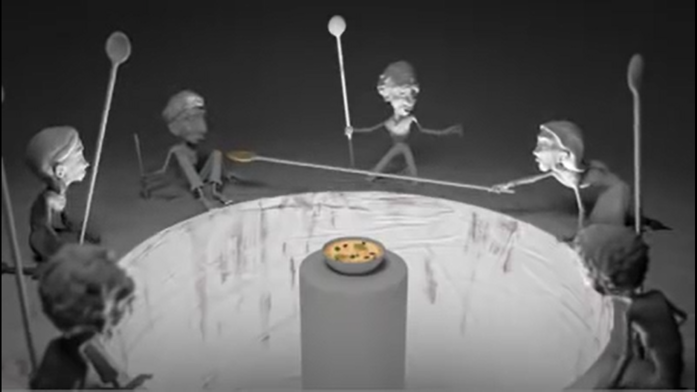 Hemel en Hel: de parabel van de lange lepel - De Witte Prins